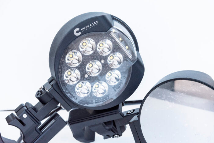 Code 4 Led Round Utv Sxs Lighted Side Mirror