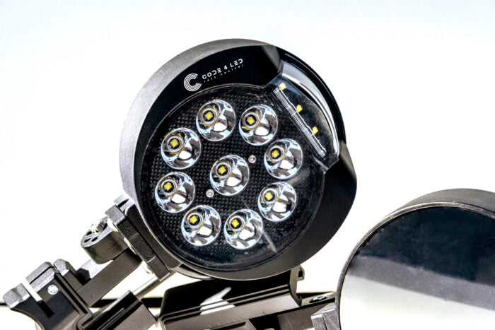 Code 4 Led Round Utv Sxs Lighted Side Mirror