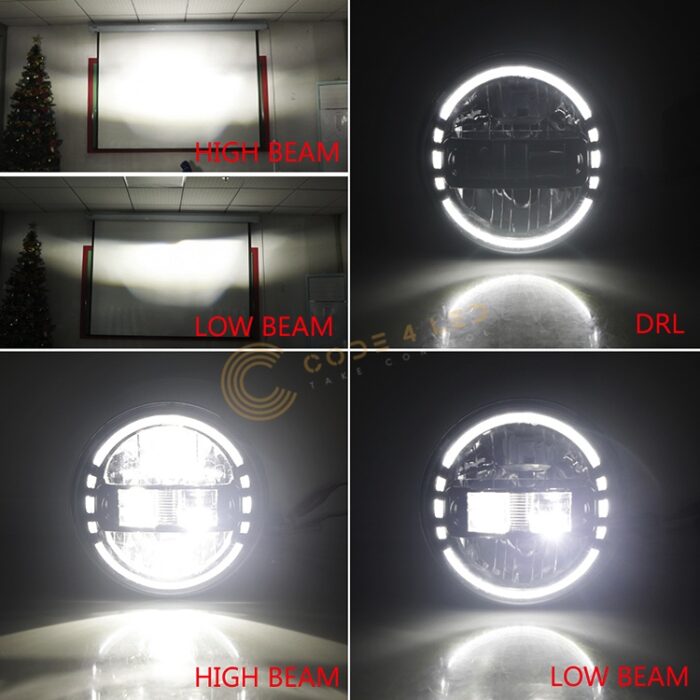 Code 4 Led 7 Inch Round Kong Headlight