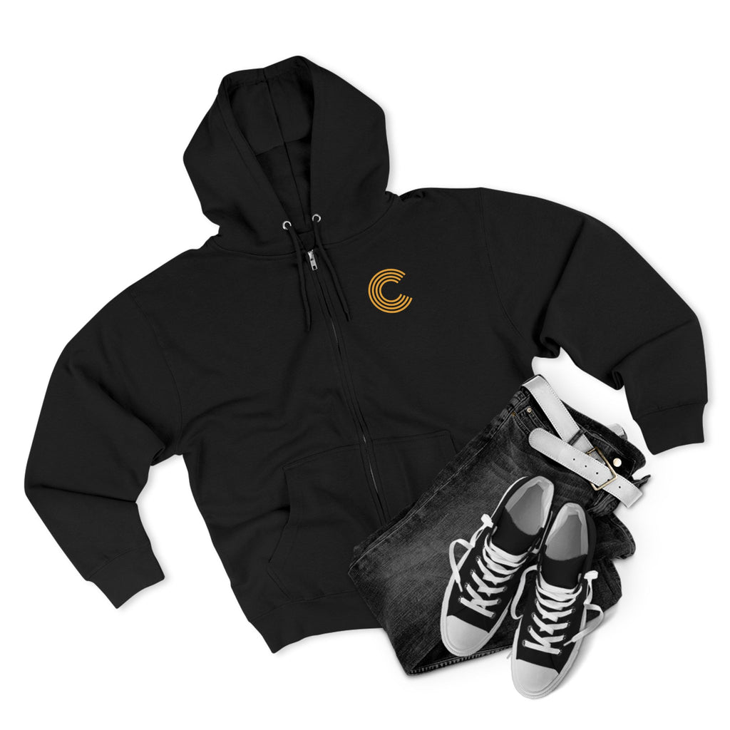 Code 4 LED Zip Hoodie — "Lights Before C" Graphic Zip-Up