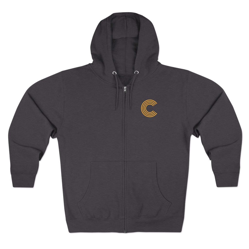 Code 4 LED Zip Hoodie — "Lights Before C" Graphic Zip-Up