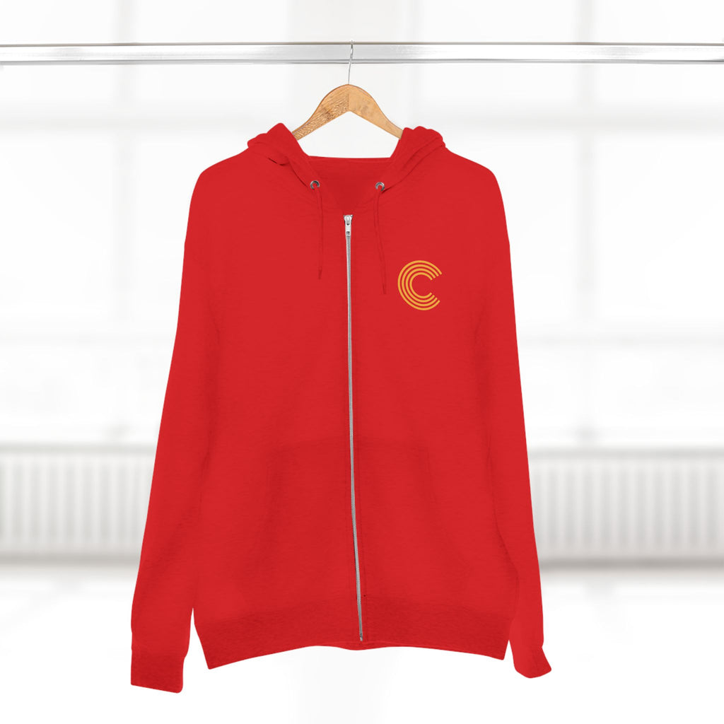 Code 4 LED Zip Hoodie — "Lights Before C" Graphic Zip-Up