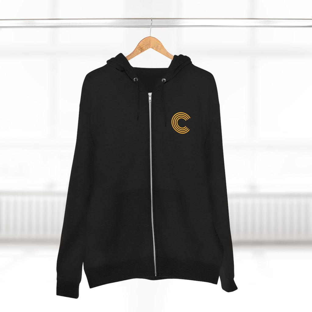 Code 4 LED Zip Hoodie — "Lights Before C" Graphic Zip-Up