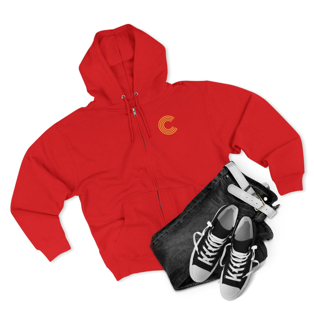 Code 4 LED Zip Hoodie — "Lights Before C" Graphic Zip-Up