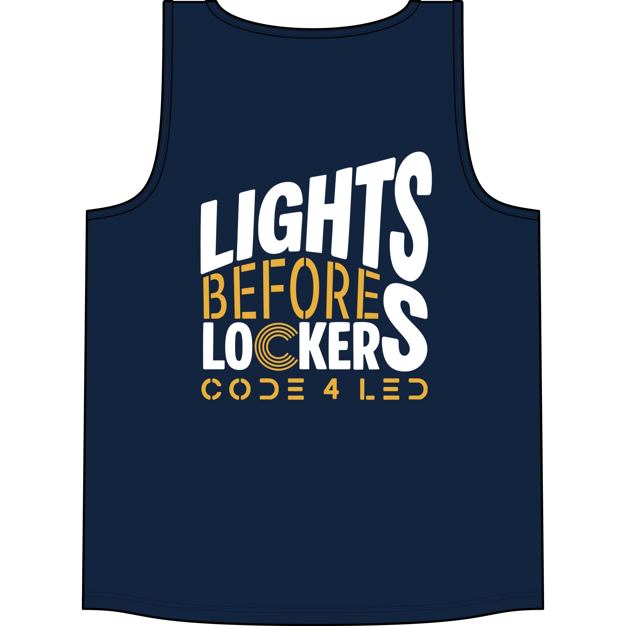Big & Tall - Code 4 LED Supply "Lights Before Lockers" Tank