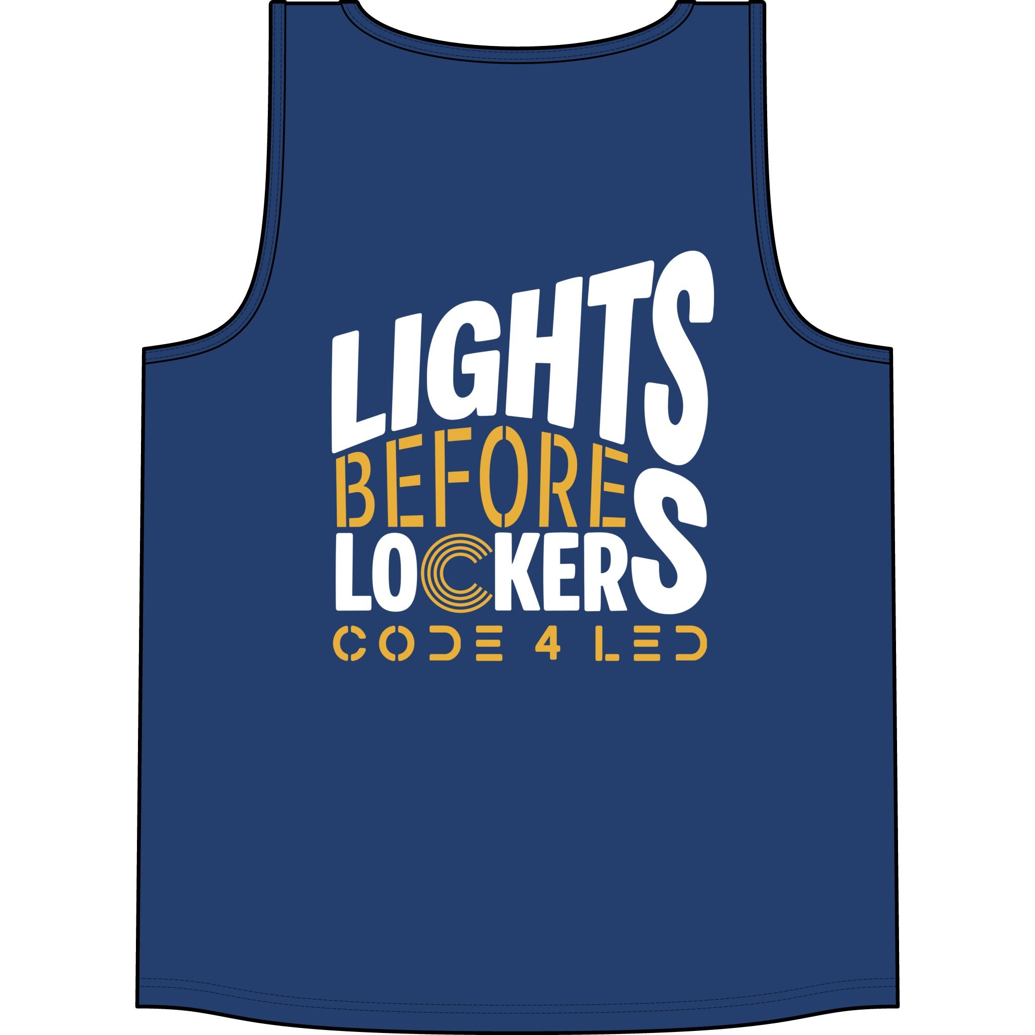 Big & Tall - Code 4 LED Supply "Lights Before Lockers" Tank