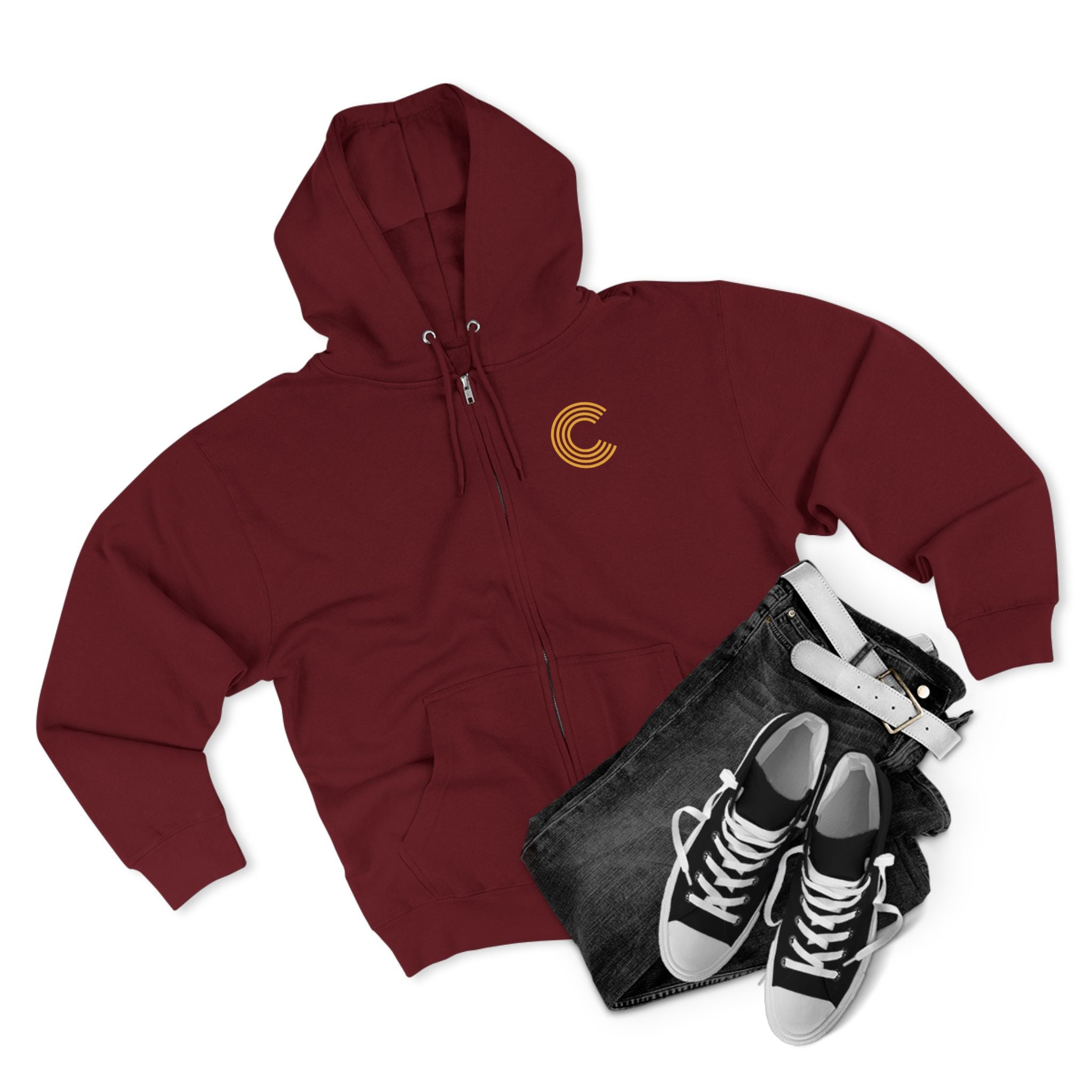 Code 4 LED Zip Hoodie — "Lights Before C" Graphic Zip-Up