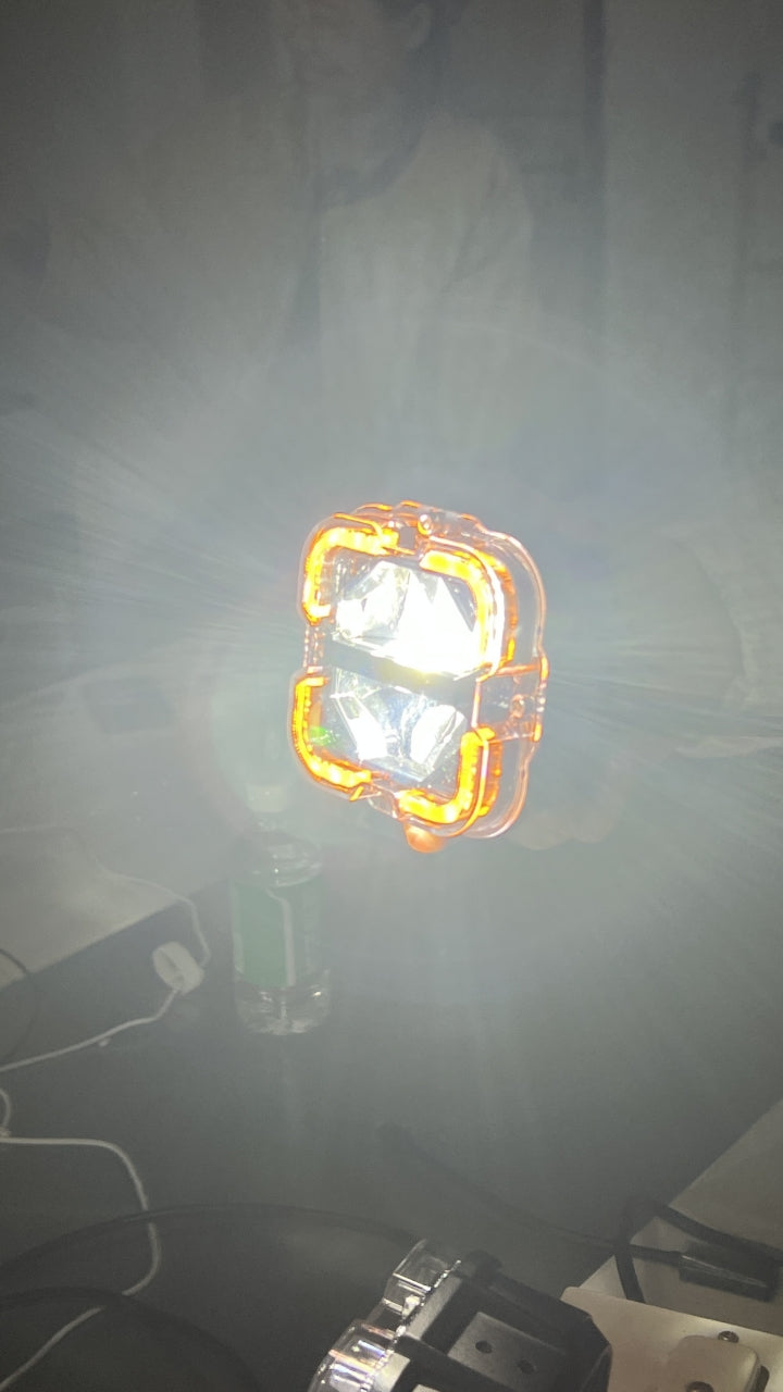 Code 4 LED 4 Inch Square Reaper Pod Lights with DRL