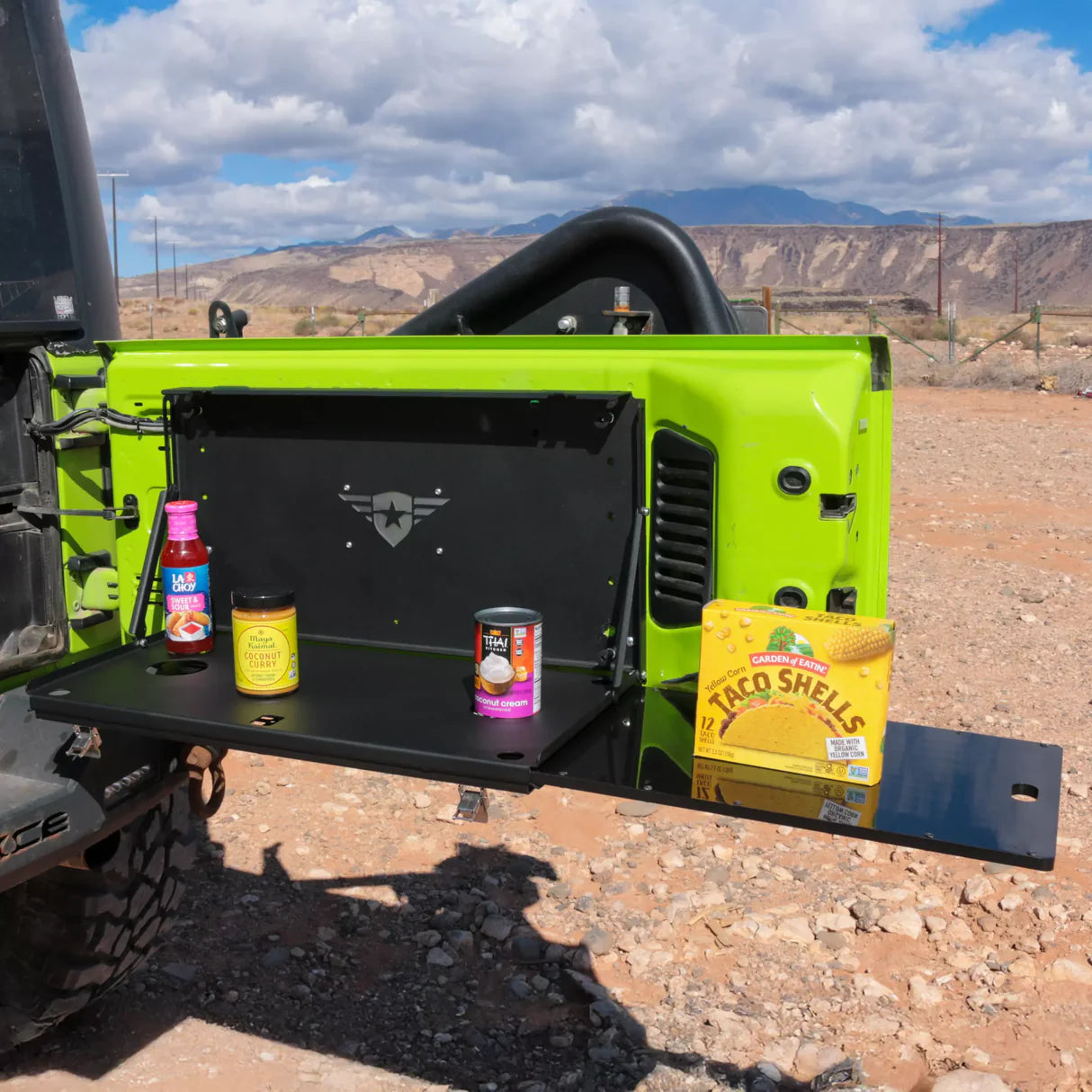 Combat Offroad Jeep JK/JL Tailgate Table with Food Grade Cutting Board